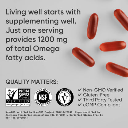 Sports Research Vegan Omega 3-6-7-9 ingredients list