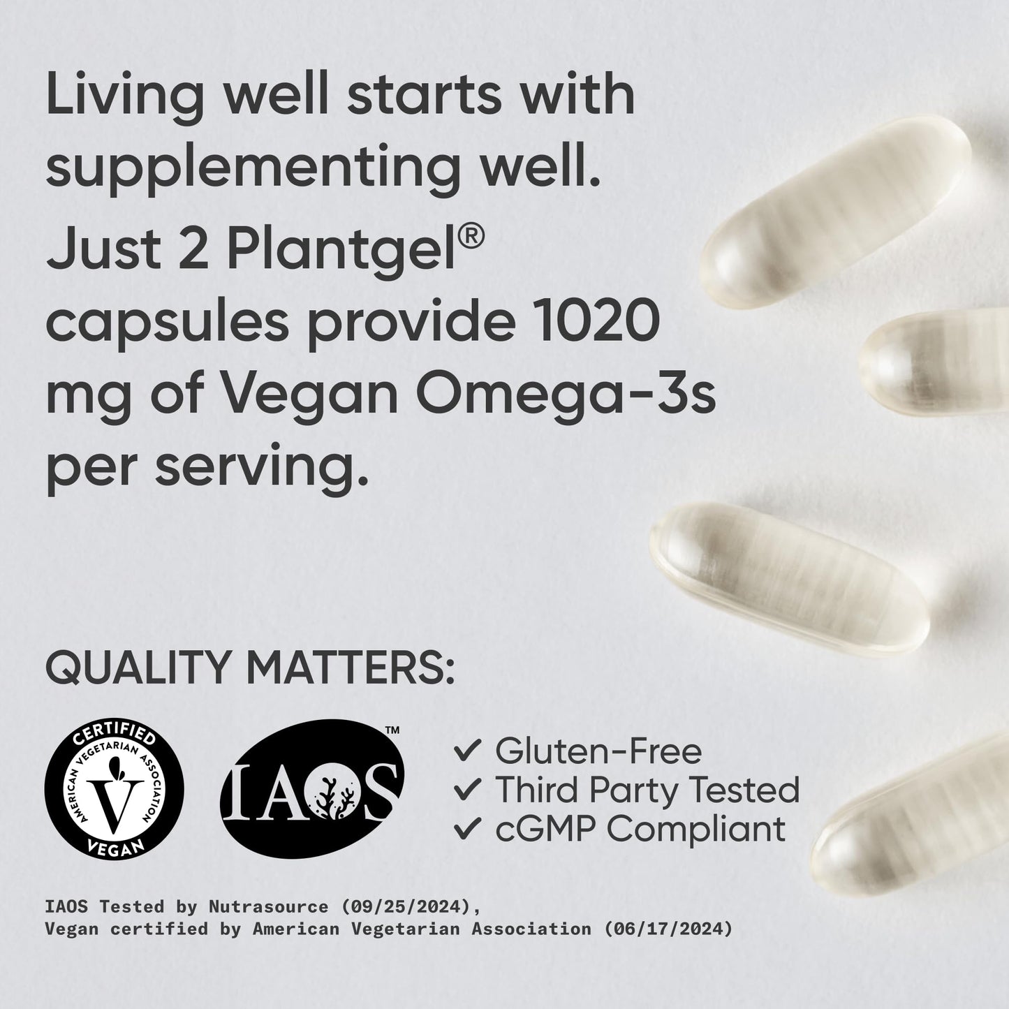 Sports Research non GMO certified vegan DHA and EPA product packaging