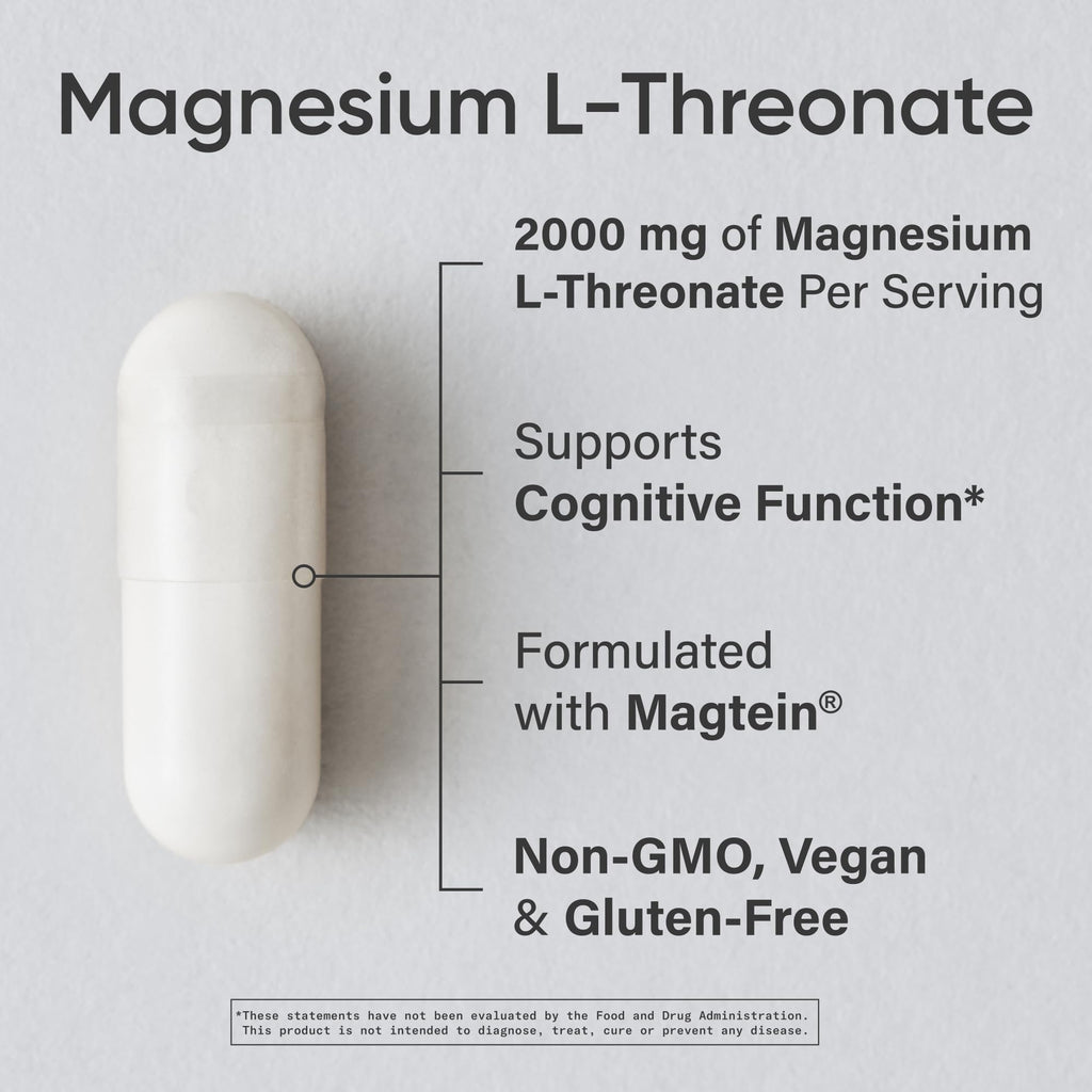 Sports Research magnesium L-threonate side label showing ingredients
