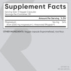 Sports Research magnesium L-threonate veggie capsules close up