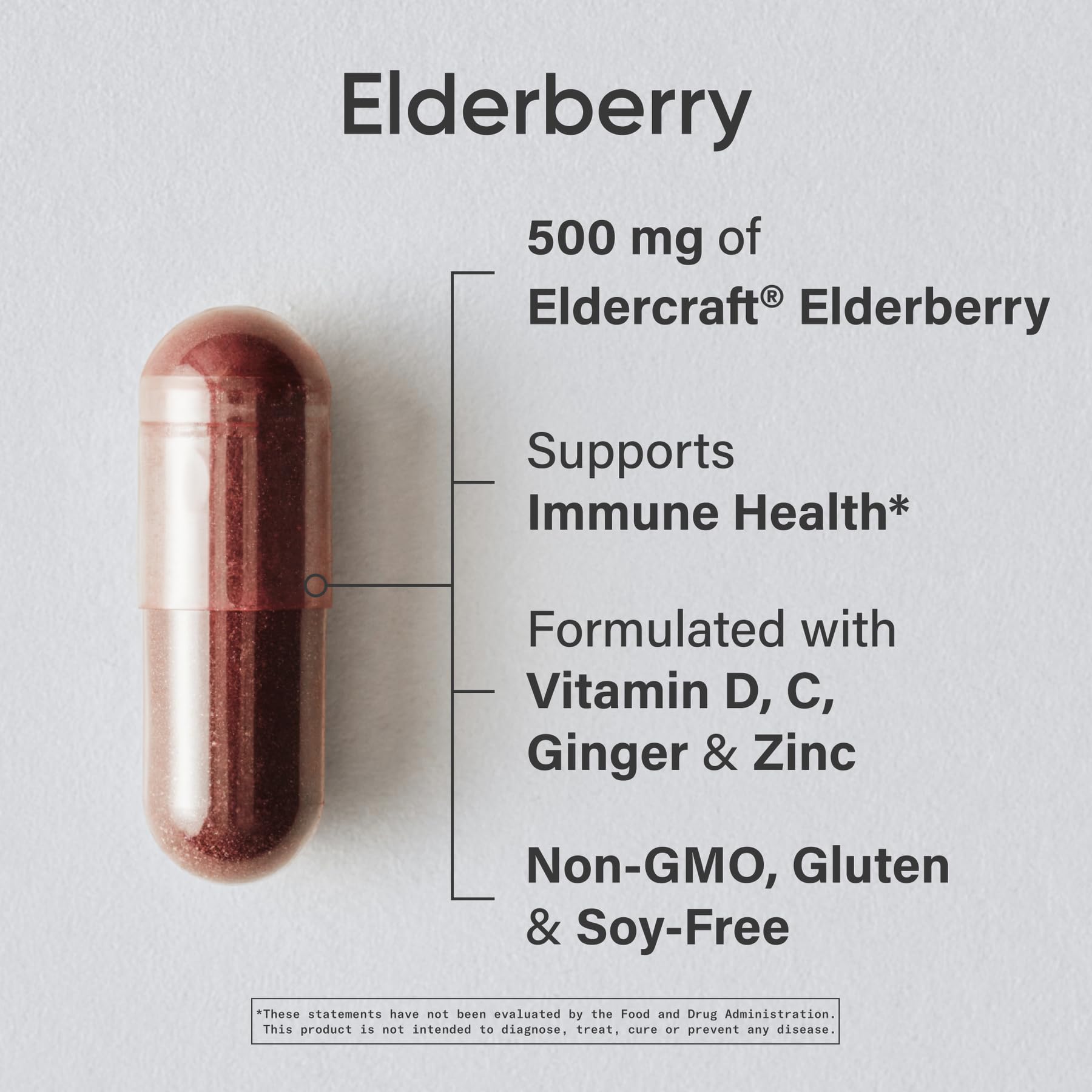 Sports Research Elderberry 5 in 1 immunity formula supplement facts and ingredients label details