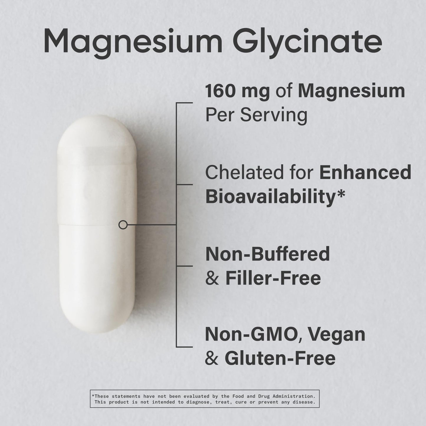 Sports Research chelated magnesium 160 milligrams nutritional information panel close up view.