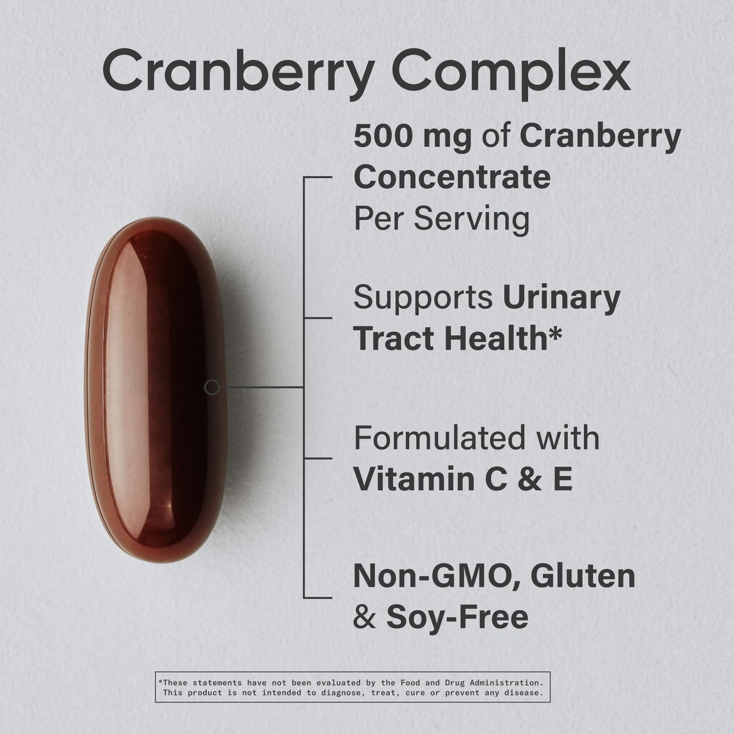 Sports Research Cranberry Fruit Complex supplement facts label