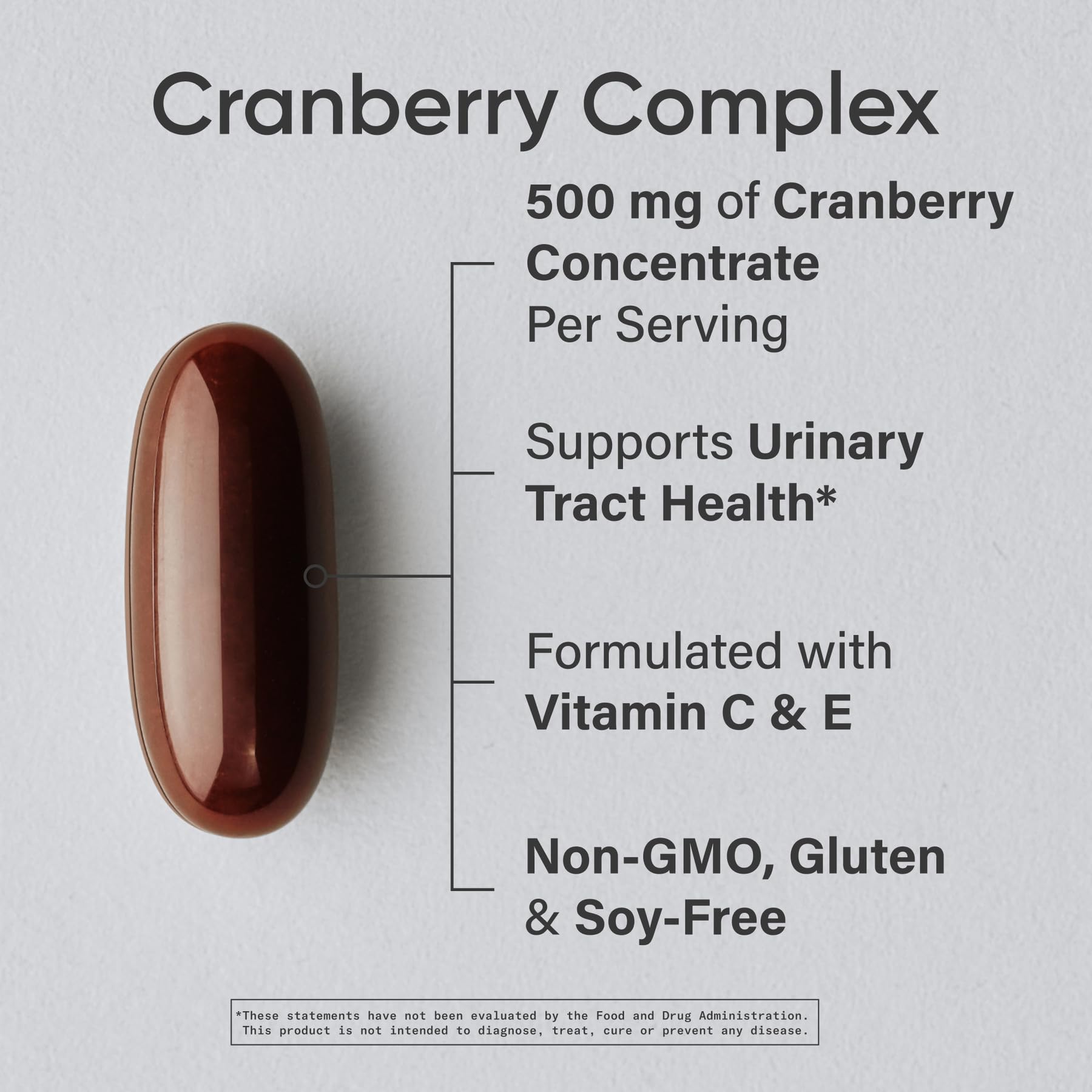 Sports Research Cranberry Fruit Complex supplement facts label