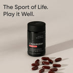 Sports Research Cranberry Fruit Complex non GMO and gluten free badges