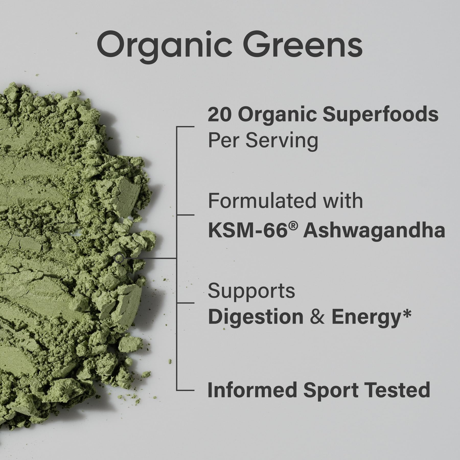 Sports Research Organic Greens dietary supplement certified organic and vegan seals