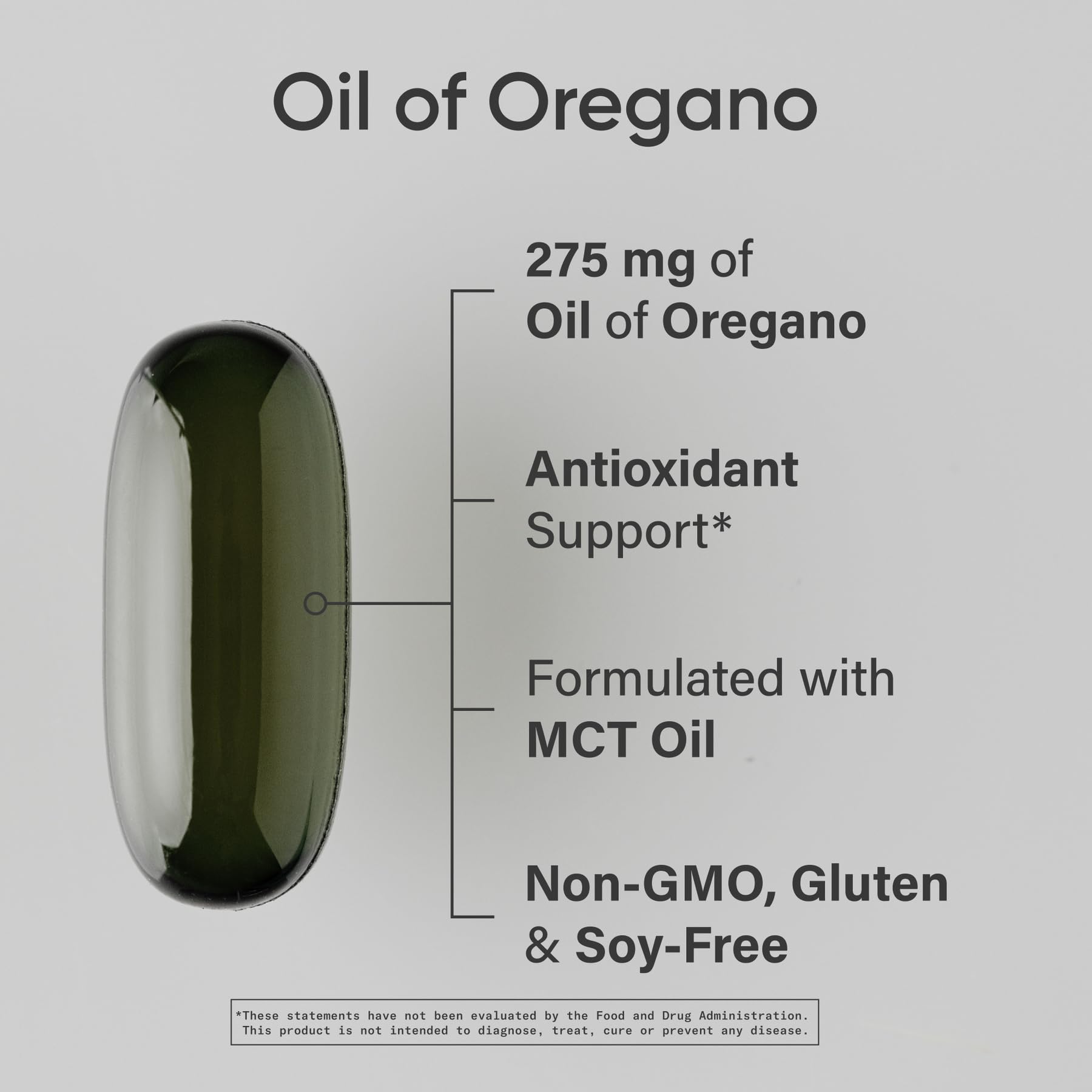 Sports Research Oil of Oregano with black cumin seed oil supplement facts and ingredients label.