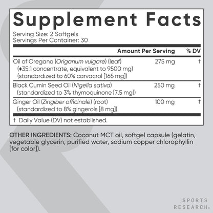 Close-up of the easy to swallow green tinted chlorophyll softgels from Sports Research.