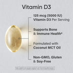 Sports Research Vitamin D3 supplement facts nutritional panel