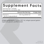 Sports Research Vitamin D3 360 softgels bottle back label