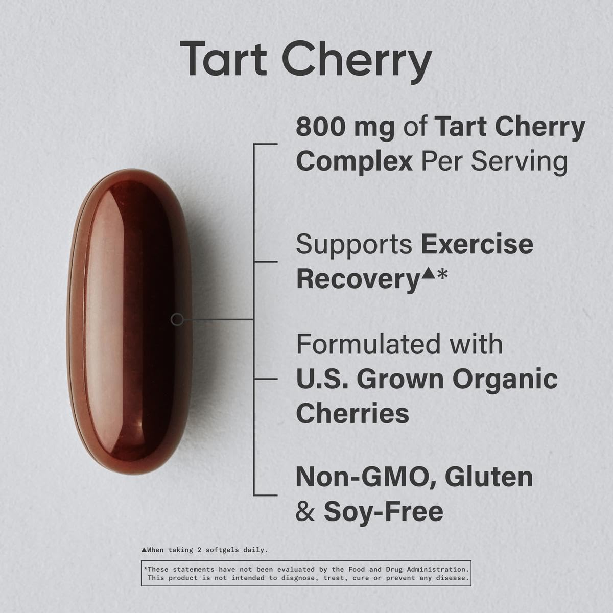 Sports Research Tart Cherry 800 milligram softgels supplement label