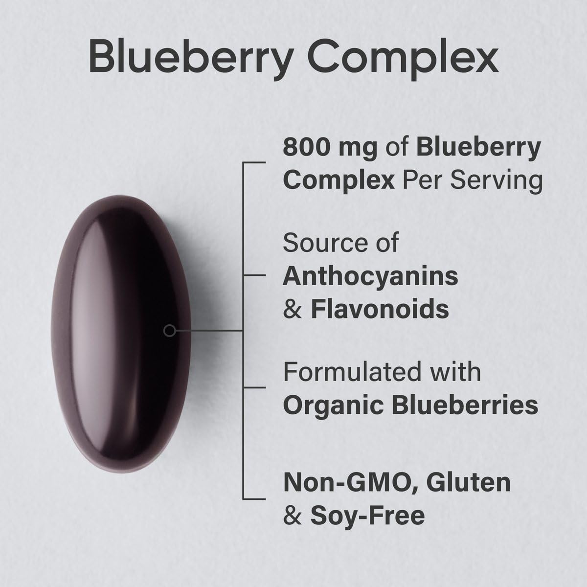 Sports Research blueberry concentrate softgels nutrition label back view