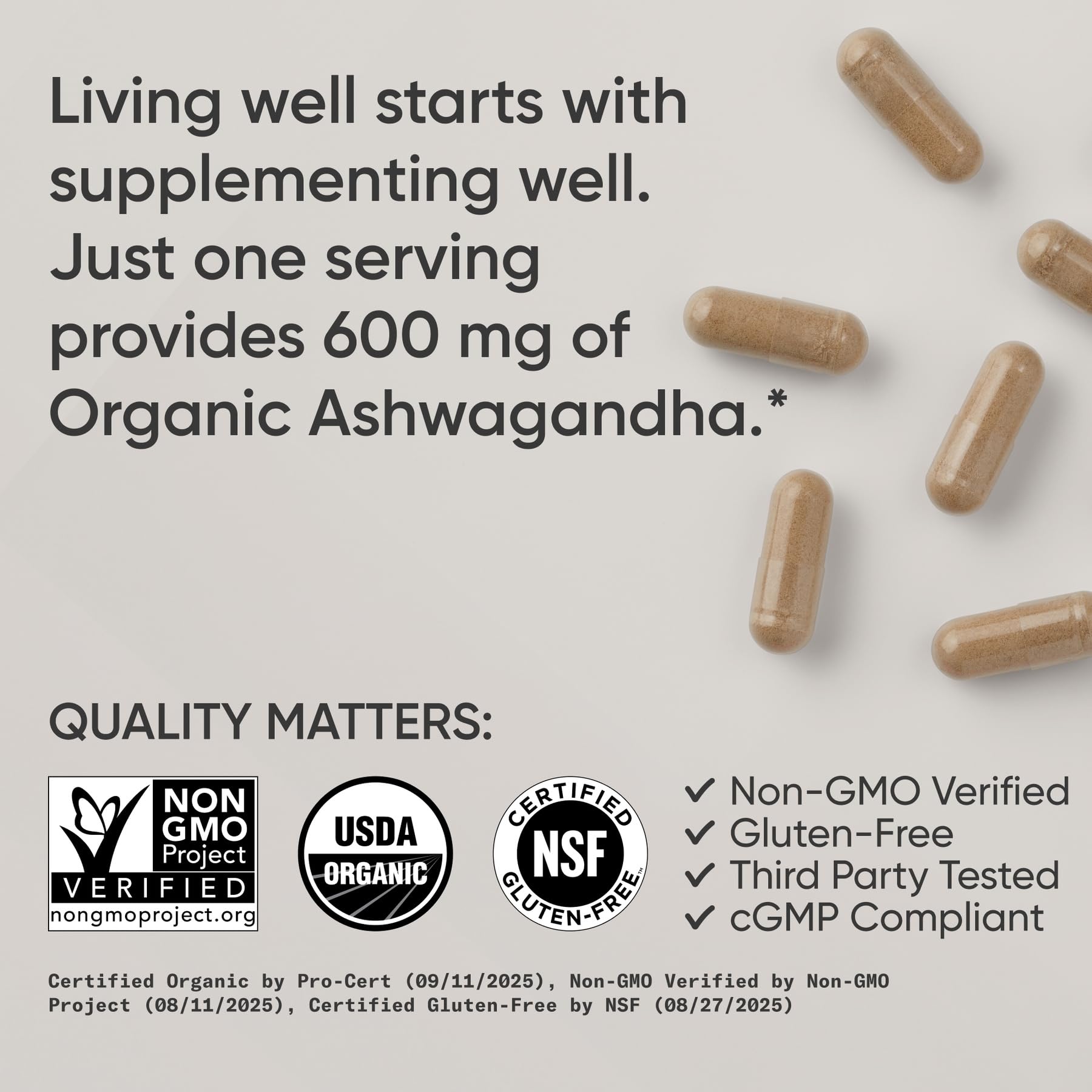 Sports Research Ashwagandha bottle highlighting KSM-66 certification