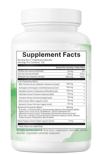 Micro Ingredients Liver Advanced Plus certified cGMP lab tested seal visible on the product packaging