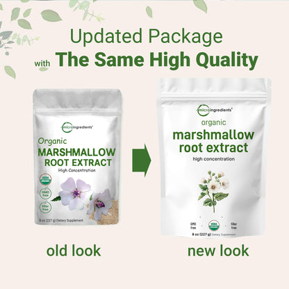 Micro Ingredients marshmallow root powder pouch packaging label