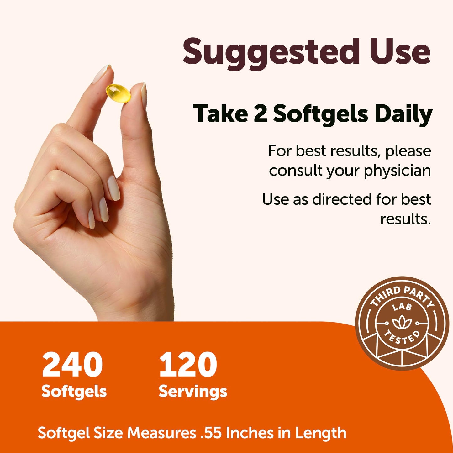 Back label of Micro Ingredients Vitamin E showing ingredients and daily dosage guidelines.