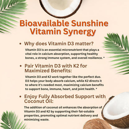 Close up of easy to swallow mini softgels infused with coconut oil on white background