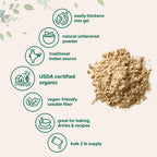 Micro Ingredients psyllium husk powder scoop and supplement information