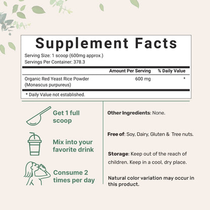 Micro Ingredients Red Yeast Rice dietary supplement organic fine powder