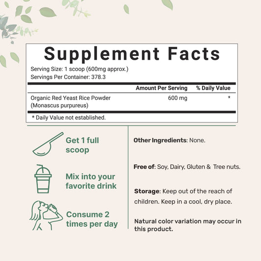 Micro Ingredients Red Yeast Rice dietary supplement organic fine powder