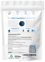 Vibrant blue phycocyanin extract powder scoop highlighting the natural food coloring texture