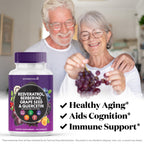 Close up of Superfood MD unflavored antioxidant capsules alongside the authentic branded protective seal