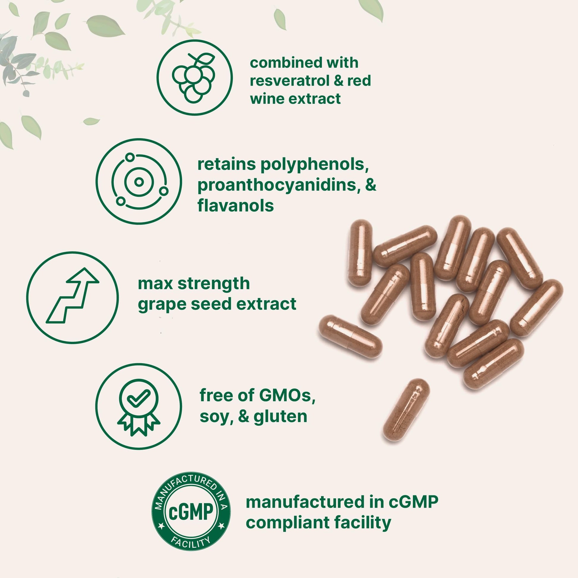 Micro Ingredients Grape Seed Extract label details and ingredients