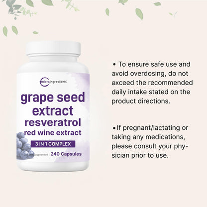 Non-GMO and gluten-free Micro Ingredients grape seed capsules