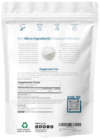 Micro Ingredients Potassium Chloride Powder back label details