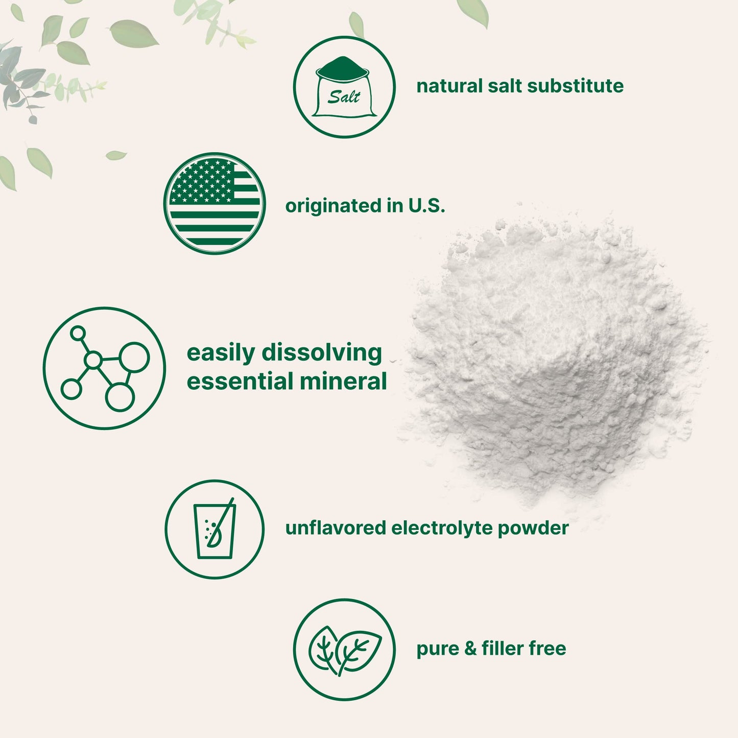 Micro Ingredients potassium chloride nutritional information panel back view