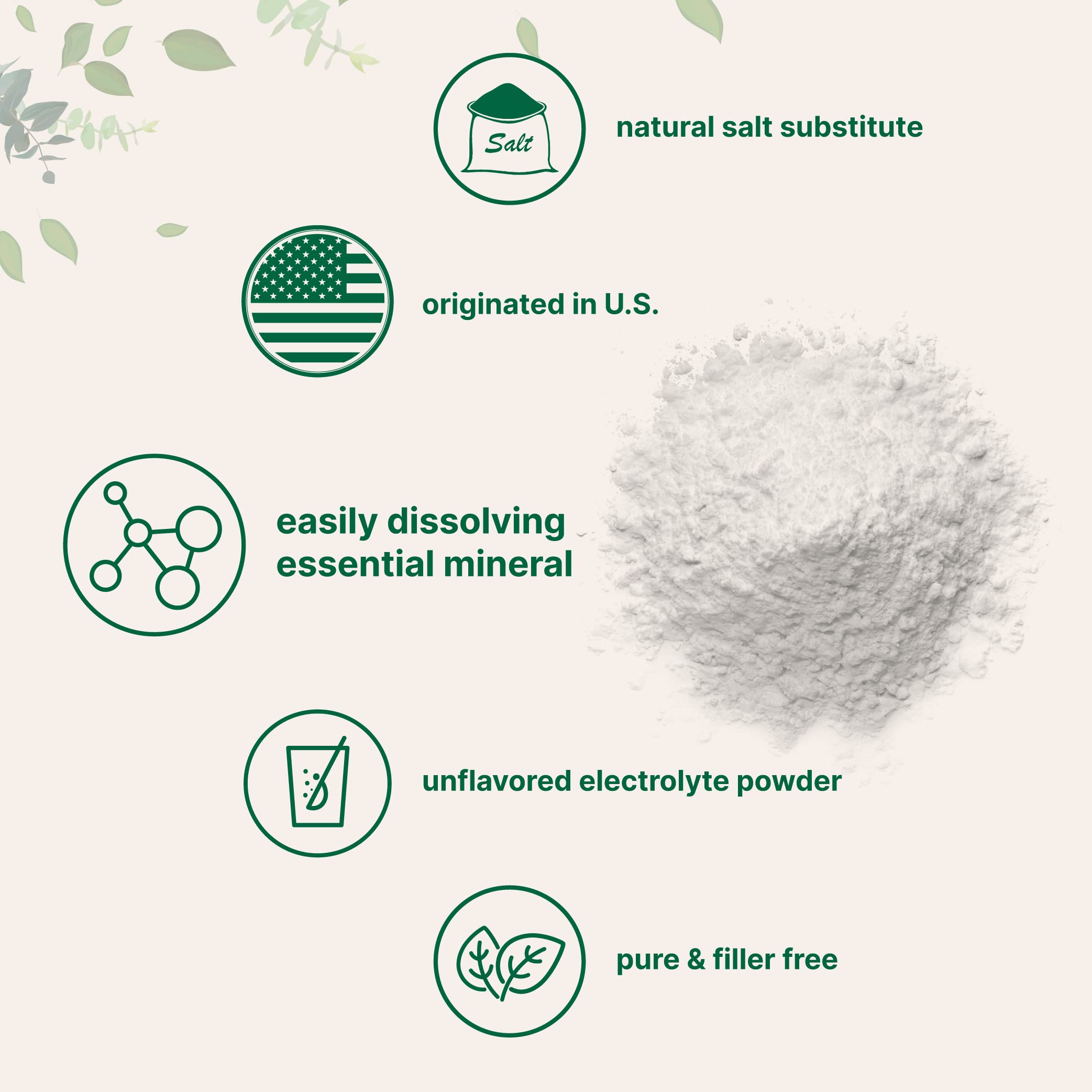 Micro Ingredients potassium chloride nutritional information panel back view