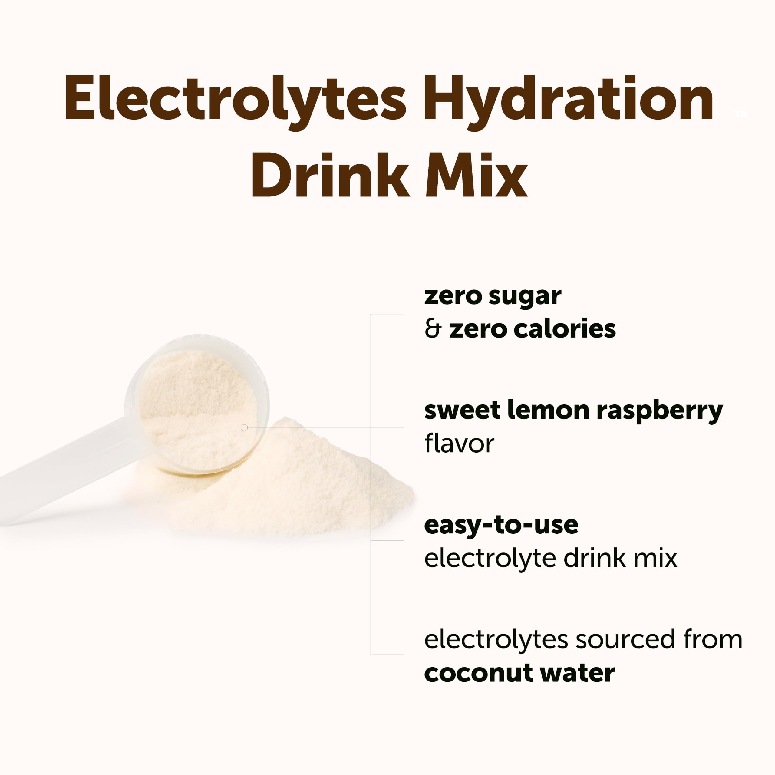 Scoop of lemon raspberry electrolyte drink powder being poured into a water bottle for workout recovery