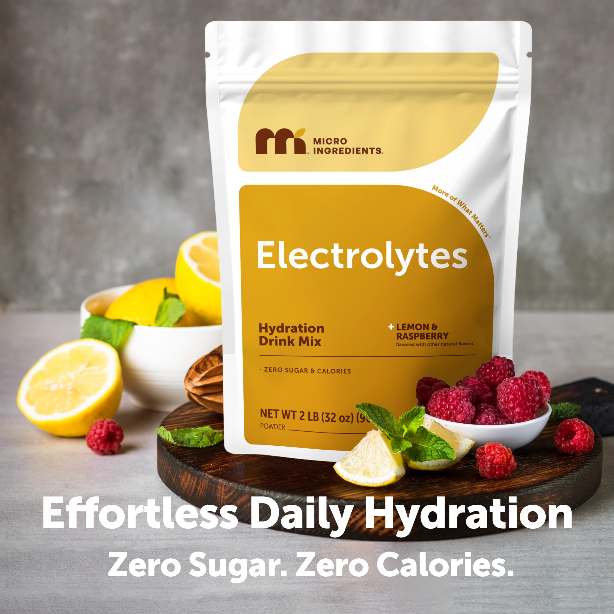 Close up view of the finely ground keto friendly hydration supplement powder texture