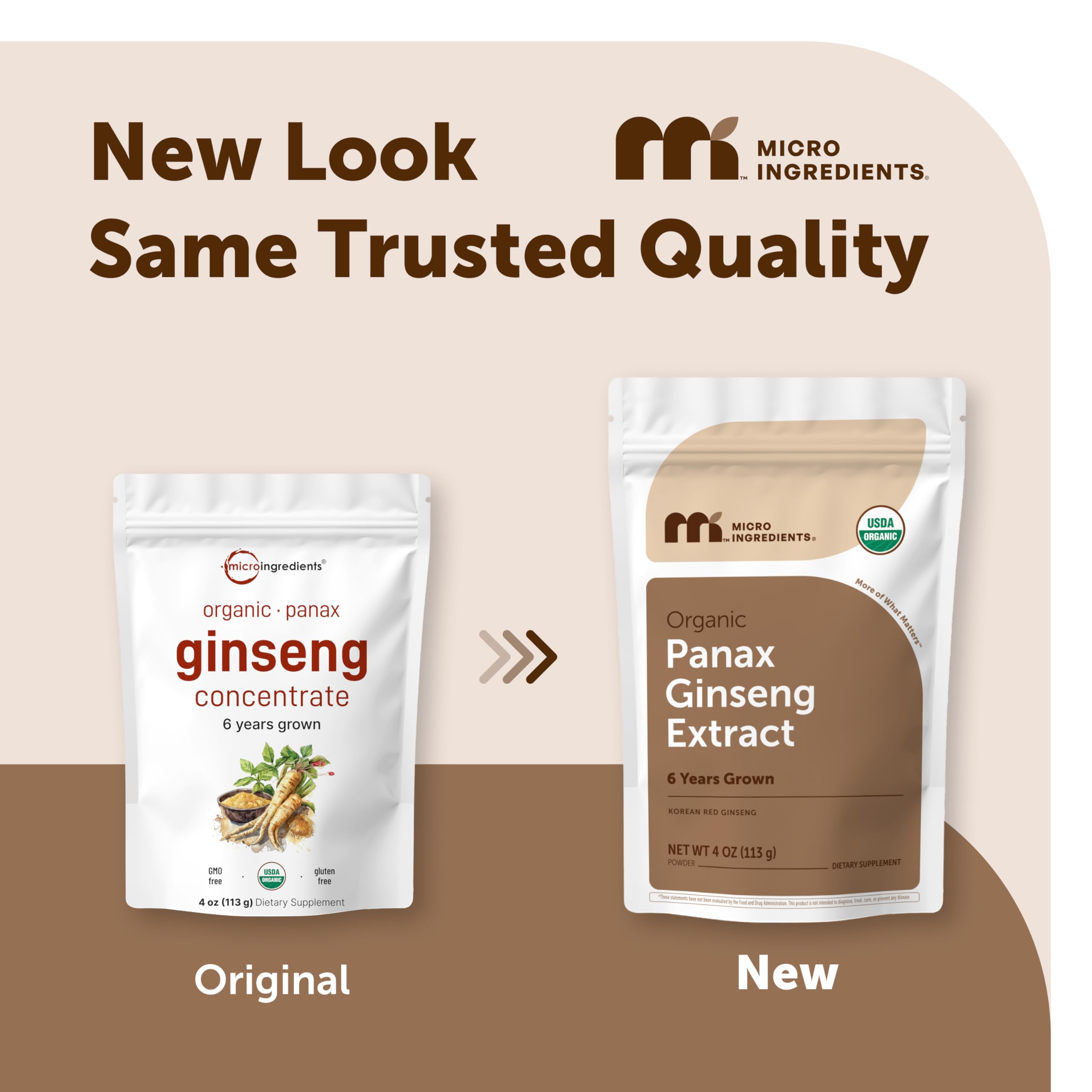 Micro Ingredients 200:1 ginseng extract label details