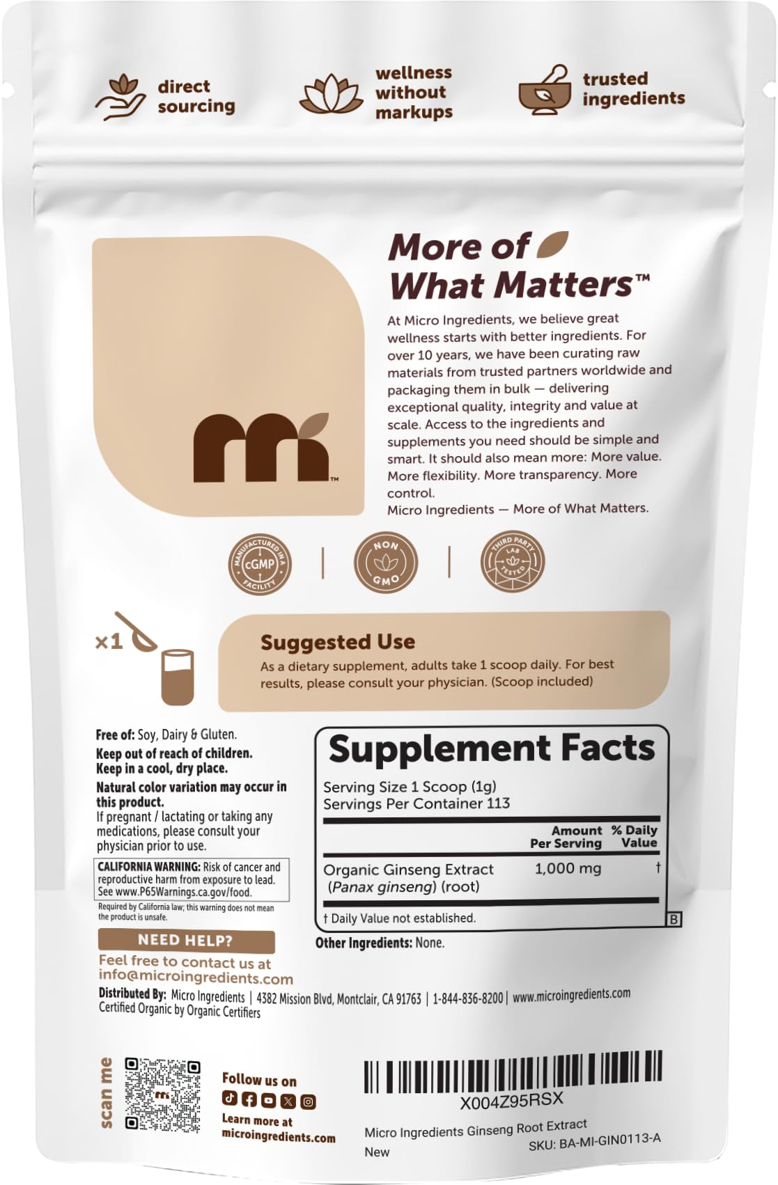 Micro Ingredients 6-year-old red Panax ginseng root extract