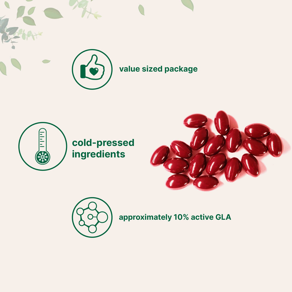 Supplement facts label on the back of Micro Ingredients Evening Primrose Oil package.