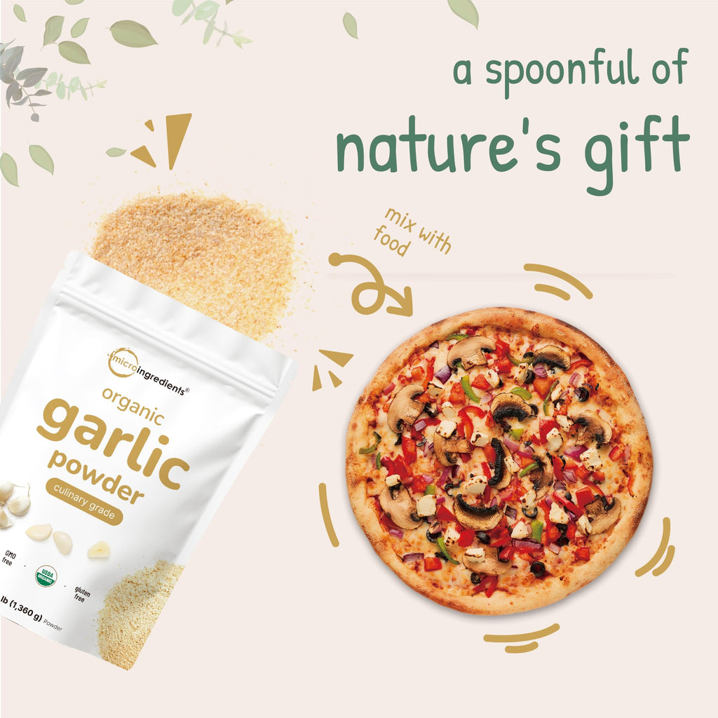 Three pound bulk garlic powder bag for pantry storage