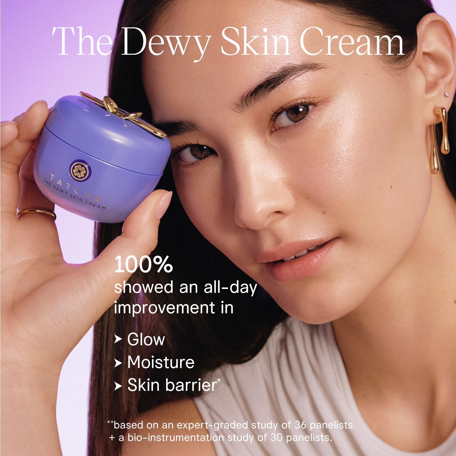 Authentic Tatcha imported Japanese purple rice face cream packaging