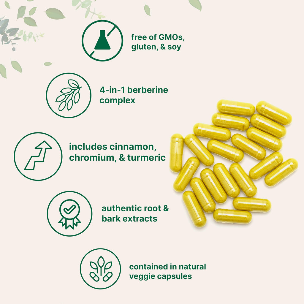 Back of bottle showing supplement facts for Micro Ingredients Berberine
