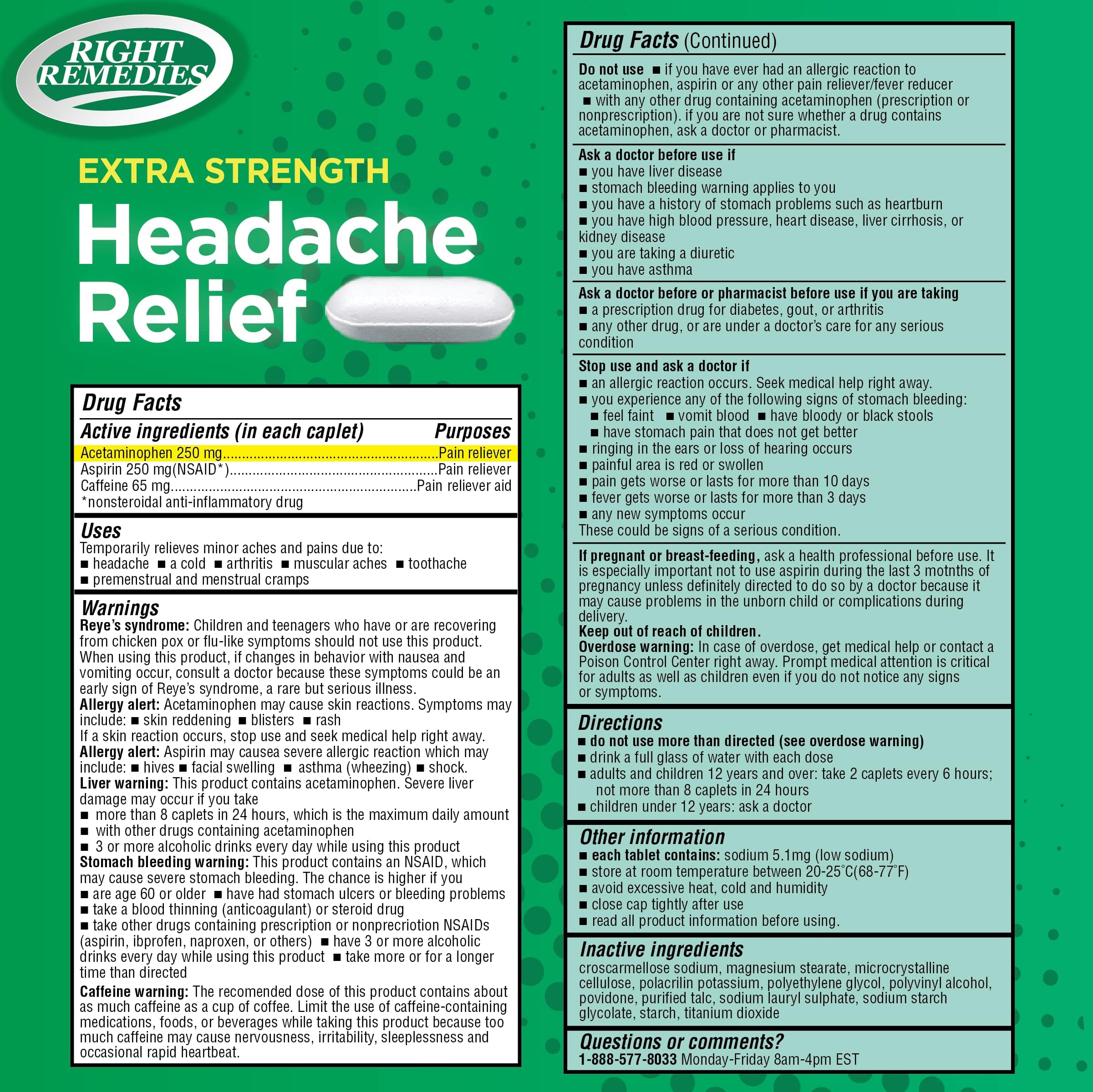 Back of Right Remedies bottle with dosage instructions