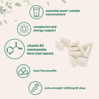 Close up view of Micro Ingredients flush free niacinamide capsule texture