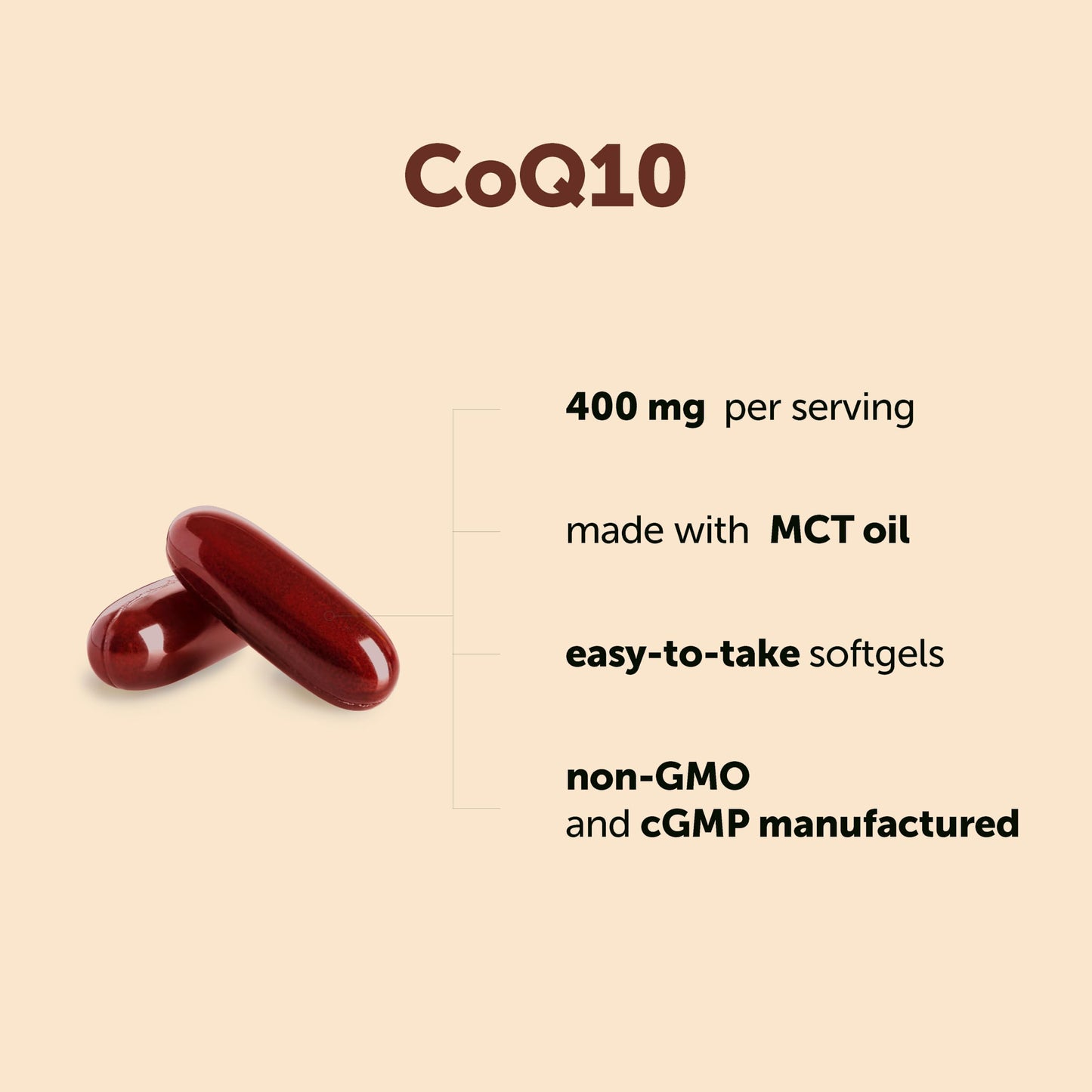 Authentic USA imported Micro Ingredients Ubiquinone 400 Milligrams supplement softgels poured out from pouch.