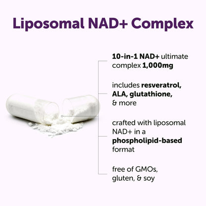 Micro Ingredients Liposomal NAD Plus vegetarian capsules closeup