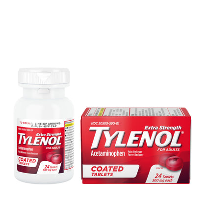 Tylenol 500mg fever reducer box health product