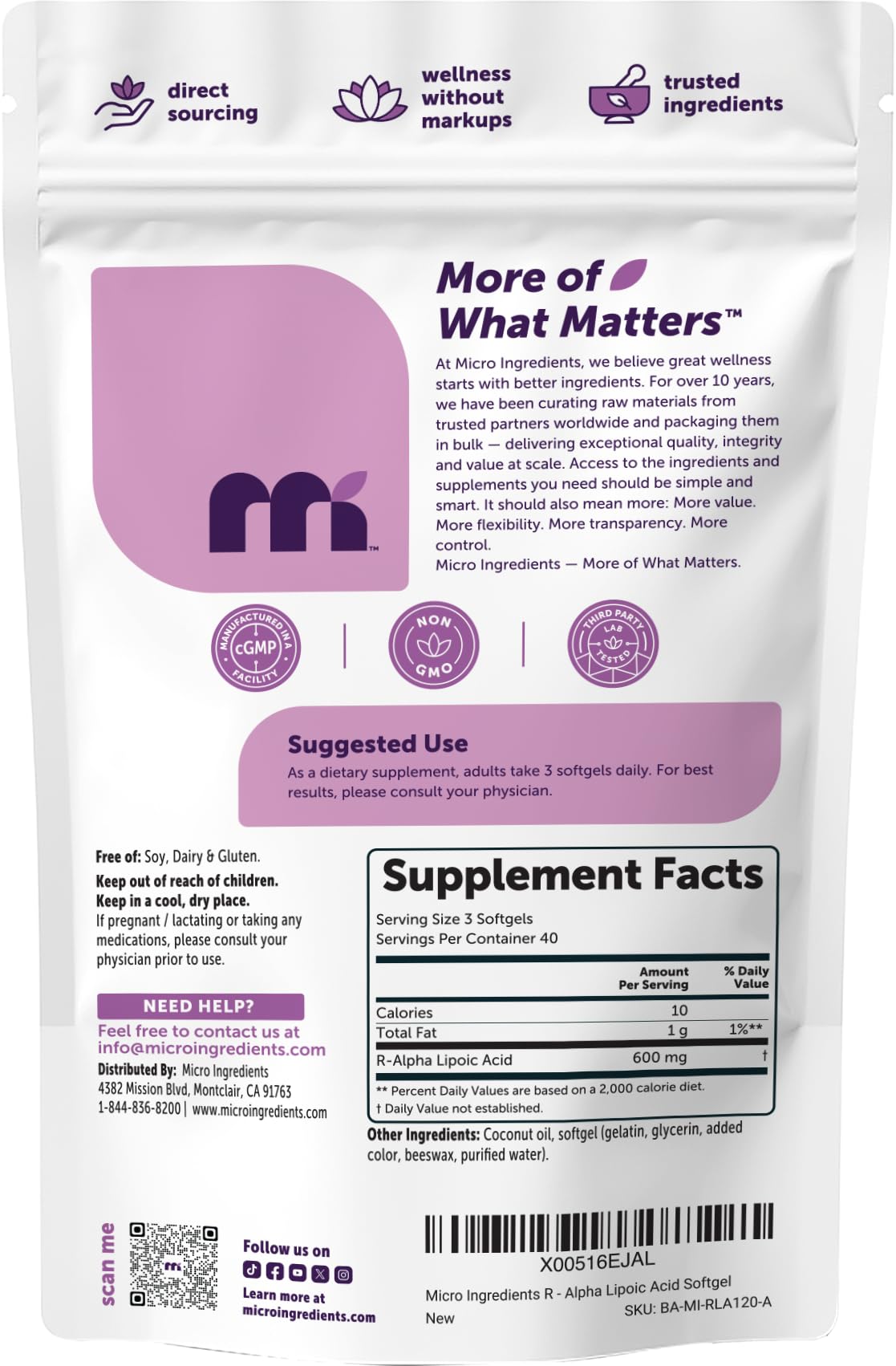 Three premium softgels illustrating the recommended daily serving size of this antioxidant supplement.