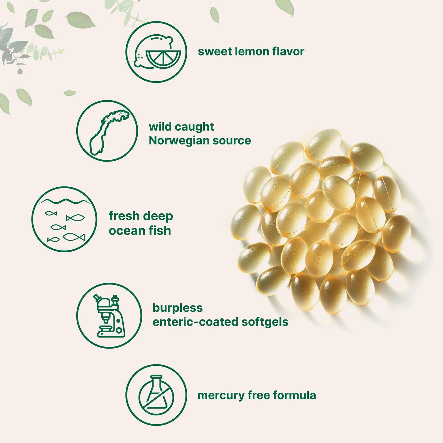 Micro Ingredients wild caught extra strength omega 3 capsules displaying clean supplement ingredients.