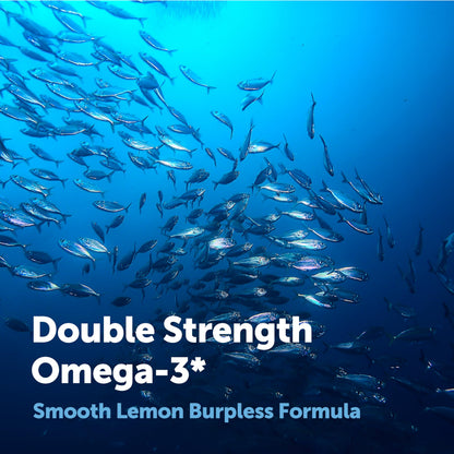 Micro Ingredients lemon flavored omega 3 premium dietary supplement for cardiovascular health and joint support