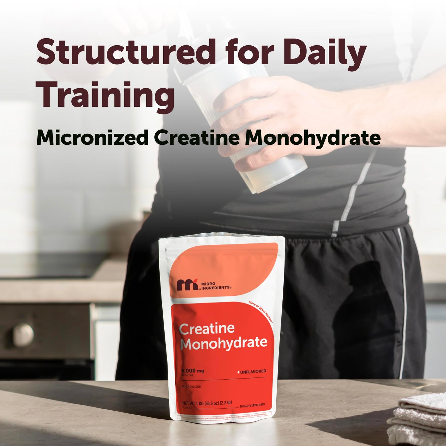 Micro Ingredients creatine monohydrate serving size information