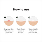 Hero Cosmetics Mighty Patch Invisible Daytime Patches demonstrating matte finish under light