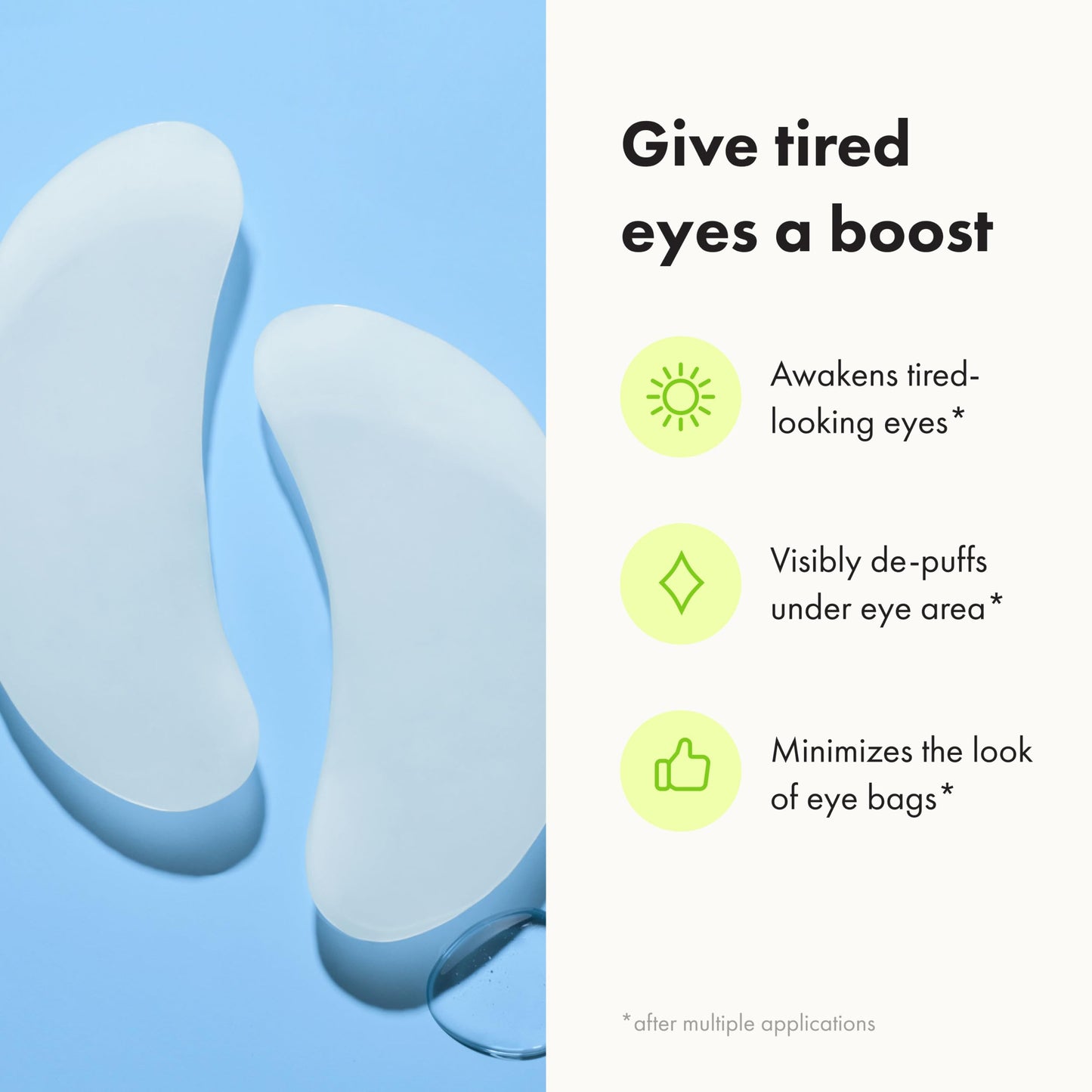 Mighty Patch for Tired Eyes active ingredients including niacinamide and hyaluronic acid
